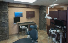 High tech dental exam room